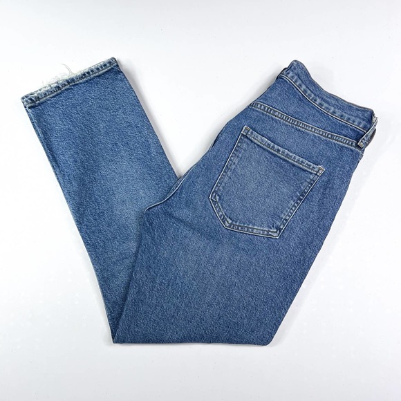 AGOLDE Riley High Rise Straight Crop Jeans Silence - Picture 9 of 11